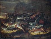 Giuseppe Recco, Still-life with fish.